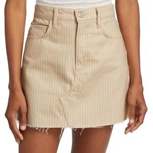 FRAME STRIPED DENIM MINI SKIRT